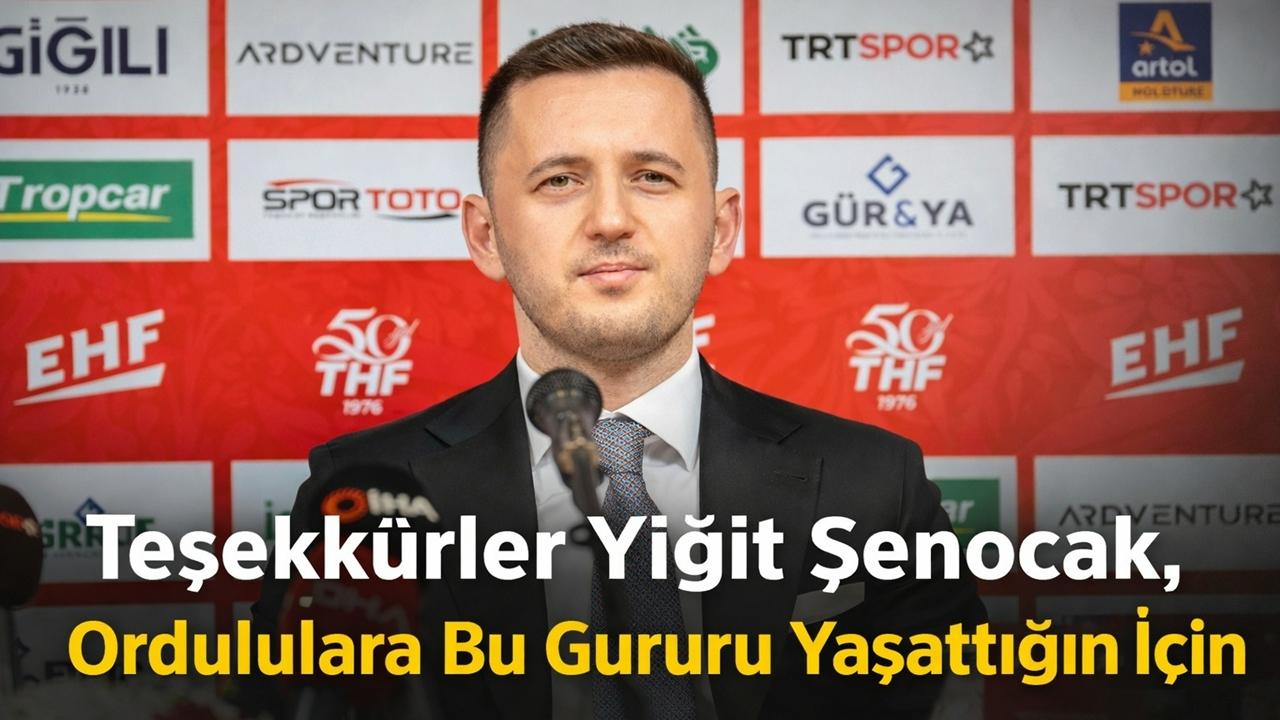 Teşekkürler Yiğit Şenocak, Ordululara Bu Gururu Yaşattığın İçin