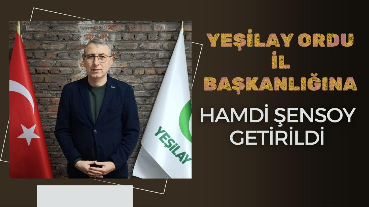 Yeşilay Ordu İl Başkanlığına Hamdi Şensoy Atandı