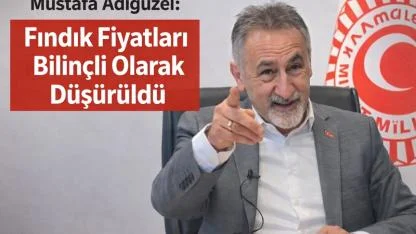 Adıgüzel: Fındık Fiyatları Bilinçli Olarak Düşürüldü