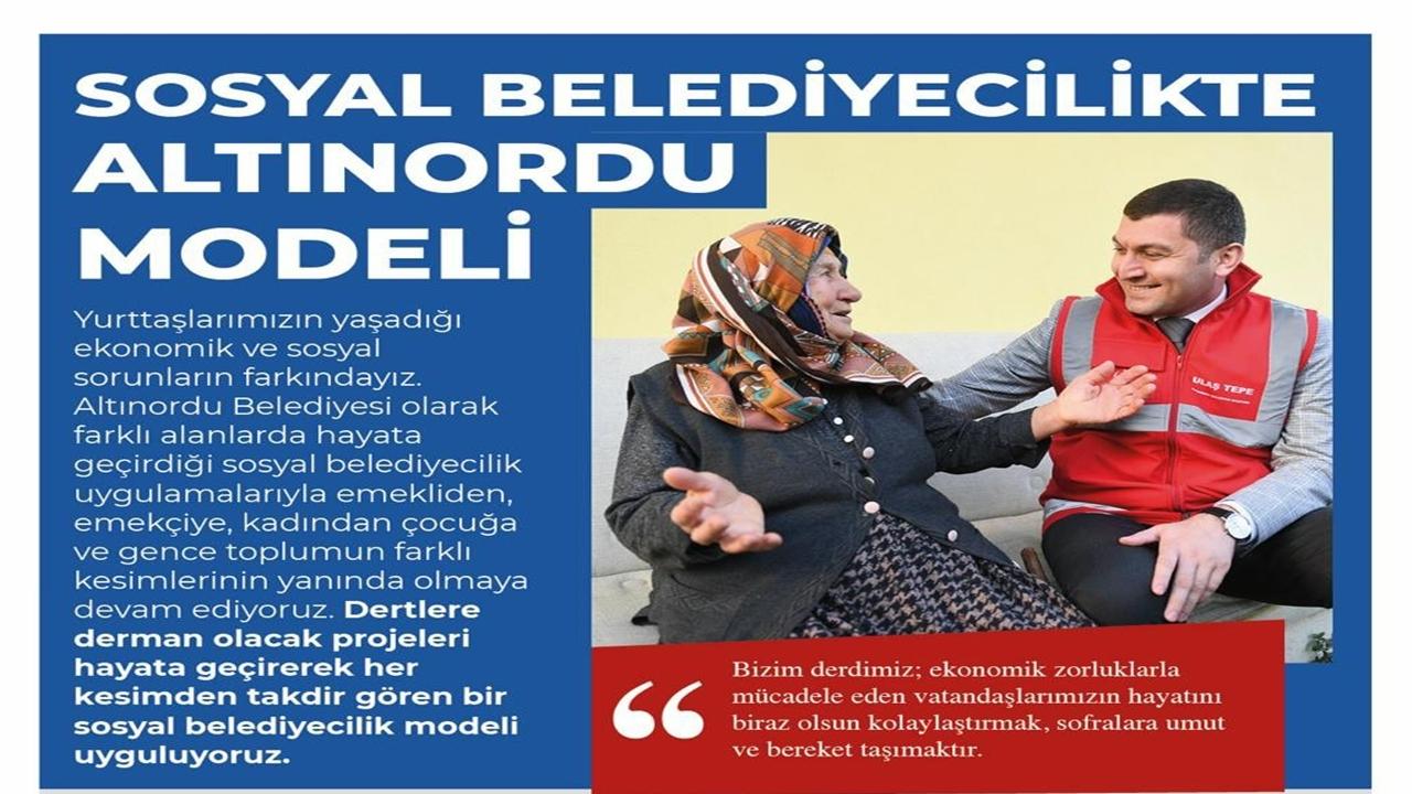 Altınordu’nda Sosyal Belediyecilikte “Altınordu Modeli” Dikkat Çekiyor