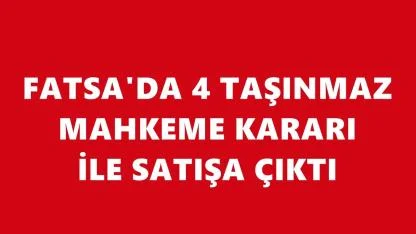 Fatsa 1. Sulh Hukuk Mahkemesi’nden 4 Taşınmaz Satışa Çıkarıldı