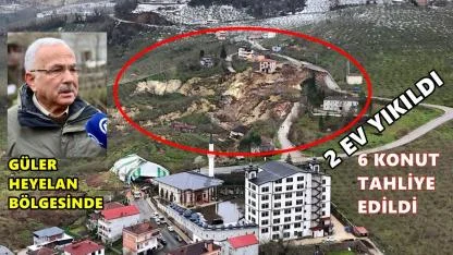 Fatsa İslamdağ’da Heyelan: 2 Ev Yıkıldı, 6 Konut Tahliye Edildi