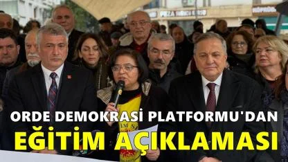 Ordu Demokrasi Platformu’ndan Laik ve Bilimsel Eğitim Vurgusu