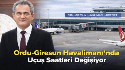 Ordu-Giresun Havalimanı’nda Uçuş Saatleri Değişiyor