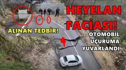 Ordu'da Yol Çöktü, Tedbir Alınmadı, Otomobil Uçuruma Yuvarlandı