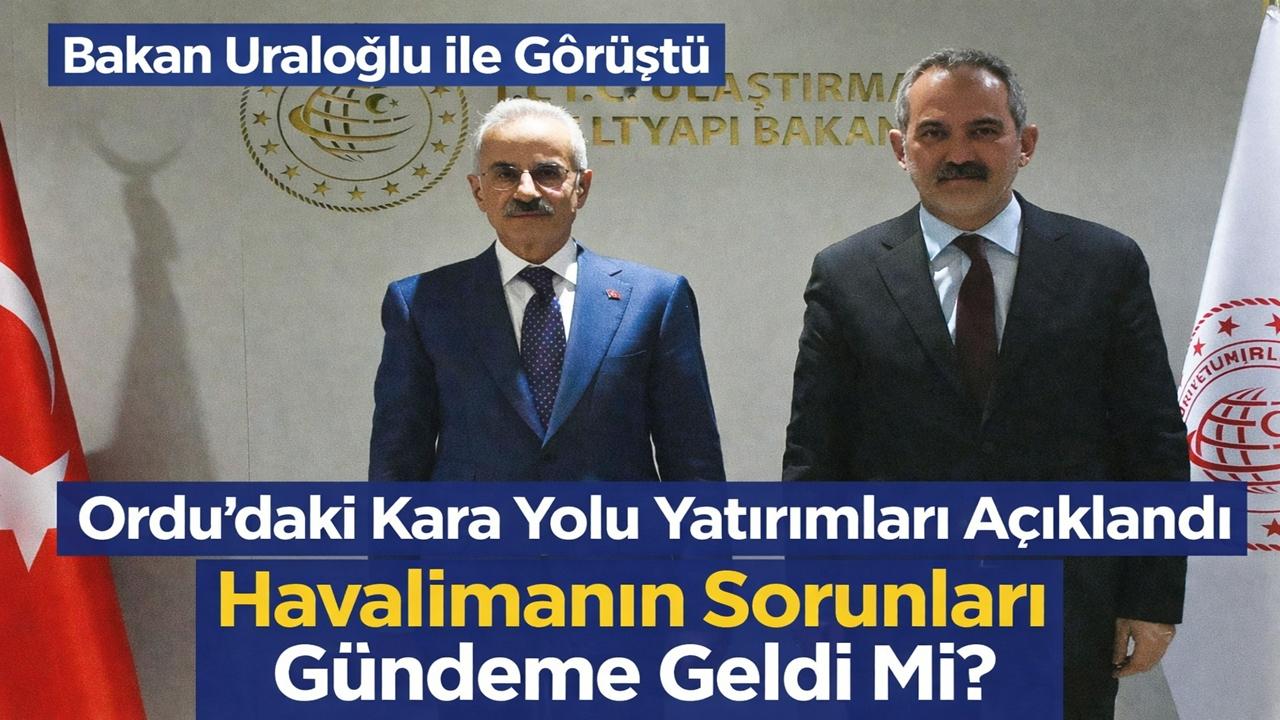 Ordu’daki Ulaşım Yatırımları Açıklandı, Havalimanı Detayı Yer Almadı