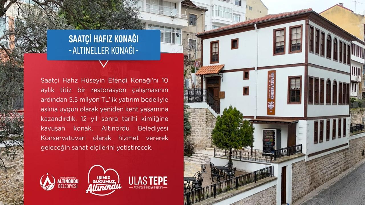 Saatçi Hafız Hüseyin Efendi Konağı Konservatuvar Olarak Kapılarını Açtı