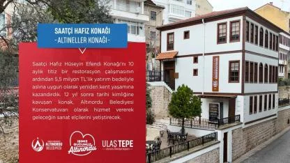 Saatçi Hafız Hüseyin Efendi Konağı Konservatuvar Olarak Kapılarını Açtı