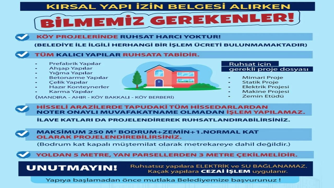 Altınordu Belediyesi’nden Kırsal Yapılara  Uyarı: Ruhsatsız Yapıya Elektrik ve Su Yok