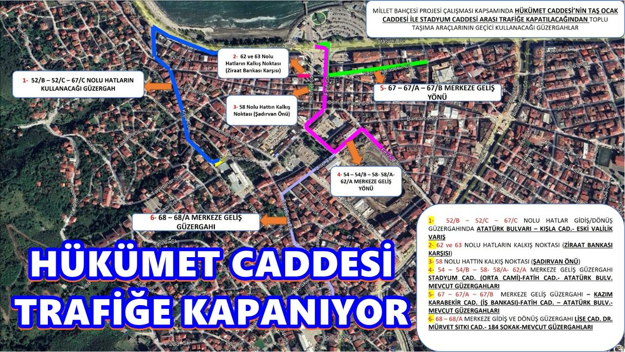 Altınordu’da Trafik Kilitlenecek! Hükümet Caddesi 48 Gün Trafiğe Kapanacak