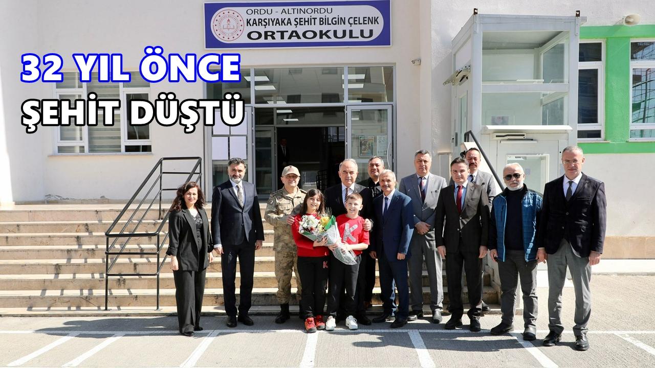 Karşıyaka Ortaokulu’na Şehit Bilgin Çelenk’in İsmi Verildi