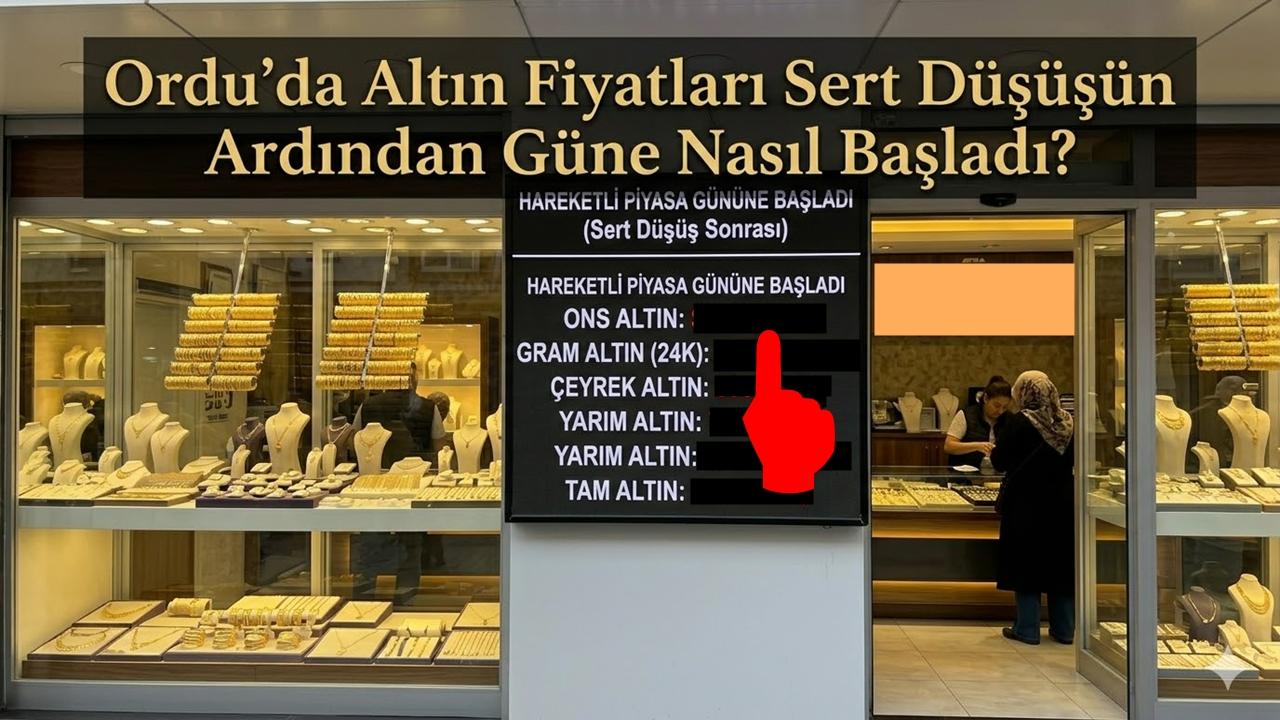 Ordu’da Altın Fiyatları Sert Düşüşün Ardından Güne Nasıl Başladı?