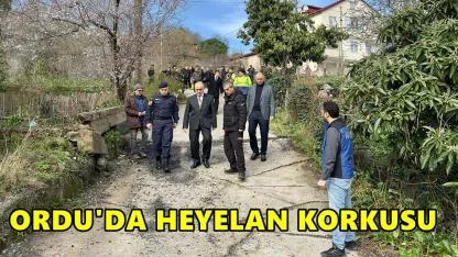 Ordu'da Heyelan: Vali Heyelan Bölgelerinde