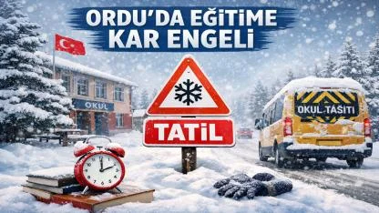 Ordu'da Kar Nedeniyle Tatil Edilen Okullar Açıklandı