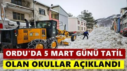 Ordu’da Kar ve Buzlanma Nedeniyle Eğitime Ara