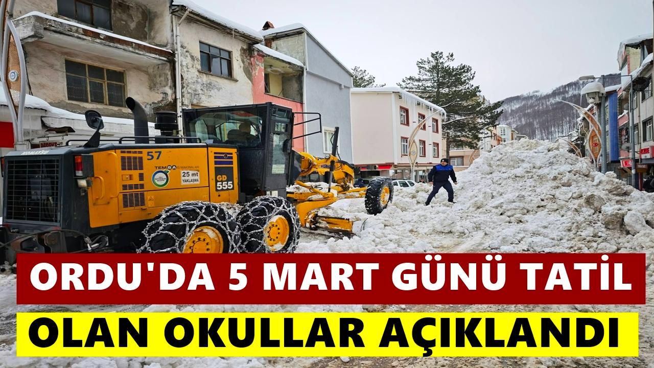 Ordu’da Kar ve Buzlanma Nedeniyle Eğitime Ara