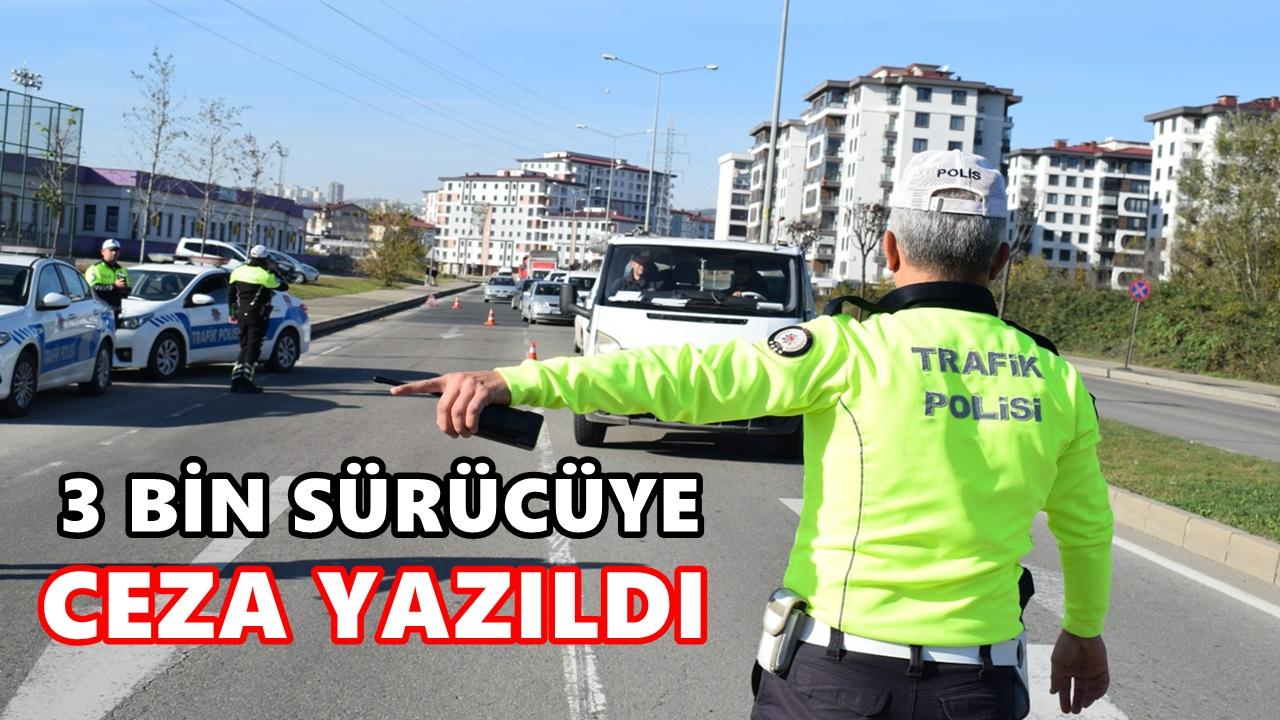 Ordu’da Trafik Denetimleri: 3 Bin 138 Sürücüye Ceza