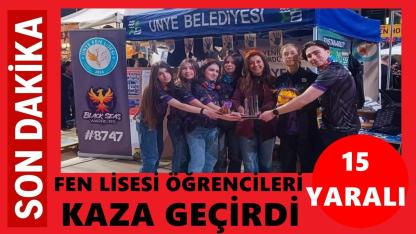 Ünye Fen Lisesi Öğrencilerini Taşıyan Midibüs Devrildi: 15 Yaralı