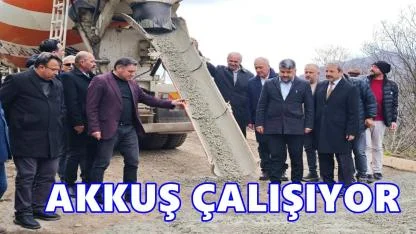 Akkuş’ta 7 Mahallenin Kullandığı Yolda Beton Çalışması Başladı