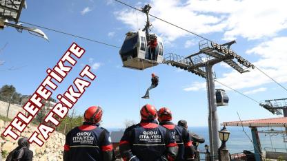 Boztepe Teleferiğinde Gerçeğini Aratmayan Tatbikat