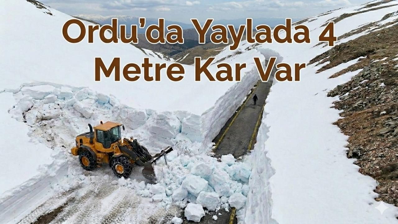 Nisan Sonunda Kış Manzarası:Yaylalarda Kar 4 Metreyi Buldu