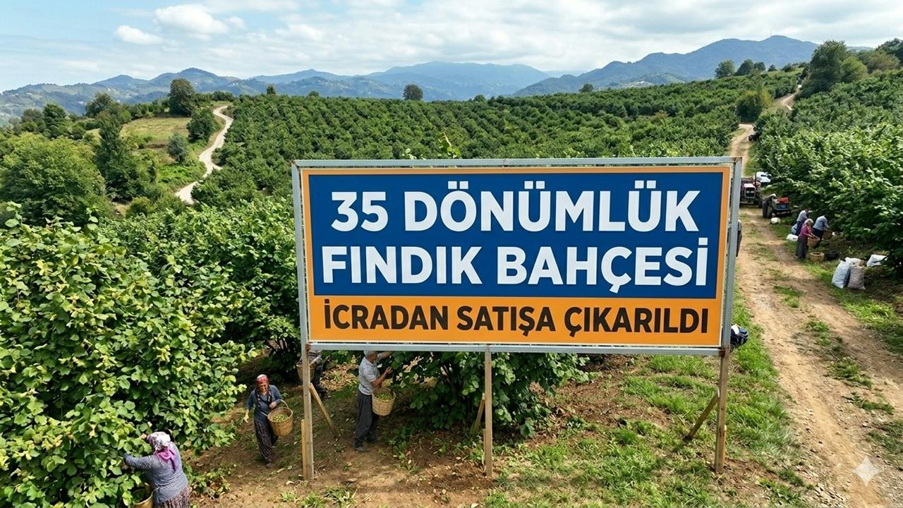 Ordu'da 35 Dönüm Fındık Bahçesi İhaleye Çıkıyor