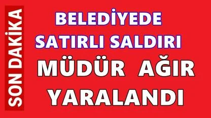 Ordu'da Belediyede  Satırlı Saldırı! Müdür Ağır Yaralandı