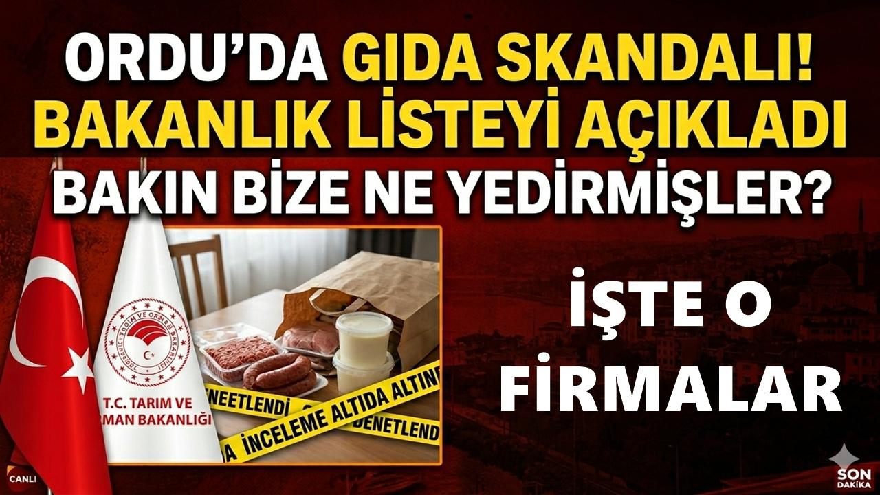 Ordu’da Gıda Skandalı: Bakanlık Listeyi Yayınladı: Tereyağı, Pide ve Bal Üreticileri Listede
