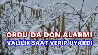 Ordu’da Zirai Don Alarmı: Valilik Saat Vererek Uyardı