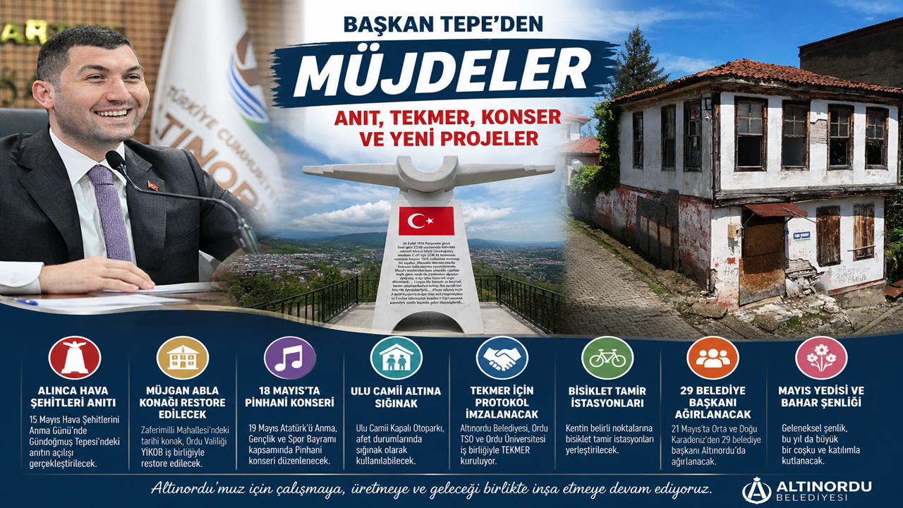 Başkan Tepe'den Müjdeler Geldi: Anıt, TEKMER, Konser ve Yeni Projeler