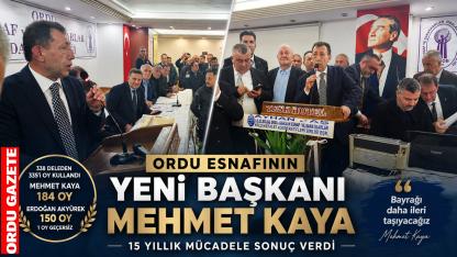 Ordu Esnafı Tercihini Yaptı: Mehmet Kaya Başkan Seçildi
