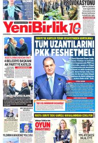 Yeni Birlik Gazete Manşeti