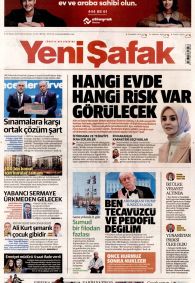 Yeni Şafak Gazetesi Gazete Manşeti