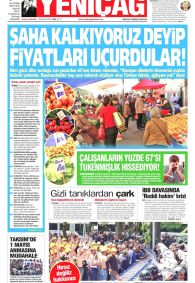 Yeniçağ Gazetesi Gazete Manşeti