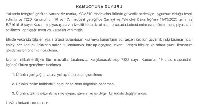 Patpatlarda Güvenlik Sorunu ; Firma Bu Model Patpatlarını Geri Çağırdı!